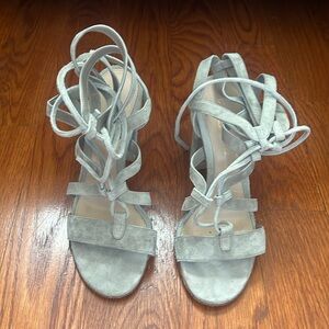 Gianvitto Rossi Suede Ankle Wrap Sandal